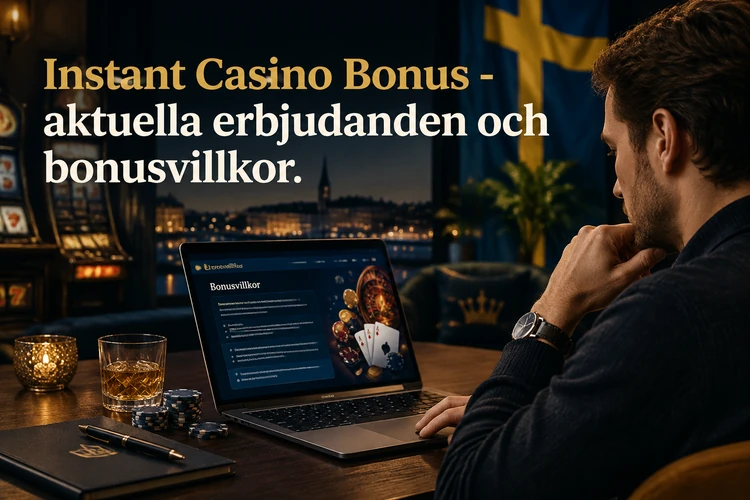 Instant Casino Bonus - aktuella erbjudanden och bonusvillkor