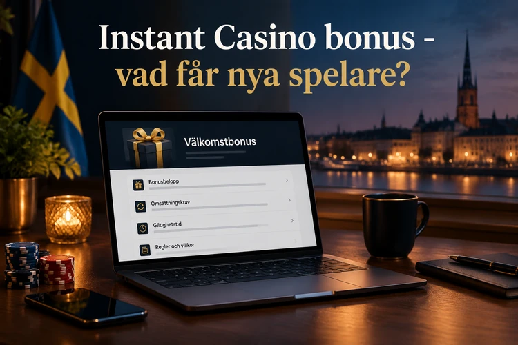 Instant Casino bonus - vad får nya spelare?